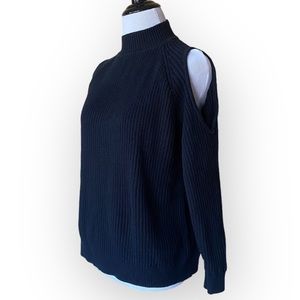 DIVIDED H&M Black Cold Shoulder Sweater